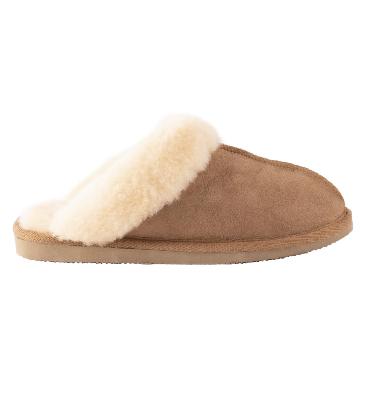SL601006 - Shepherd Jessica Ladies Cuffed Chestnut Sheepskin Mule Slipper
